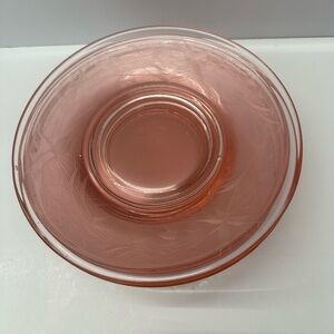 Vintage Pink Depression Glass 8” plate